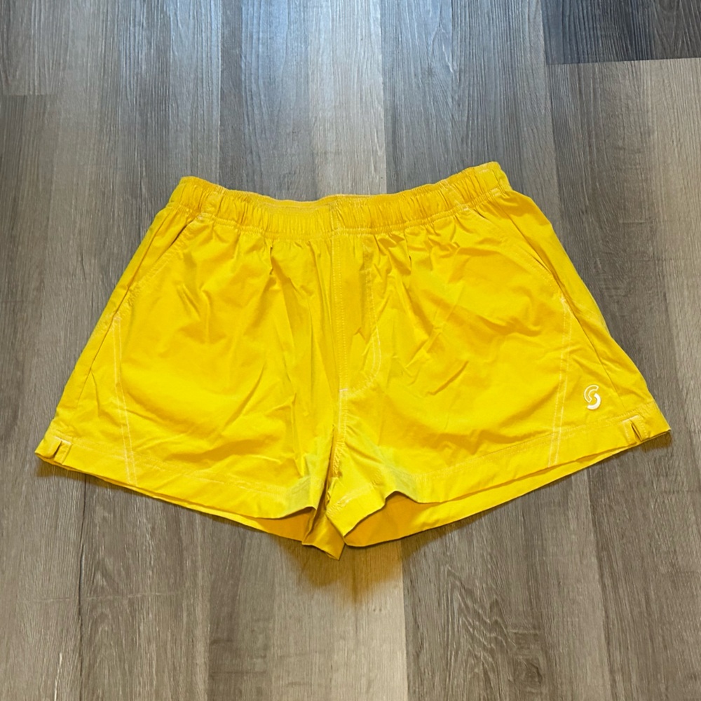 Urban Outfitters Yellow Athletic Shorts Lightweight Performance